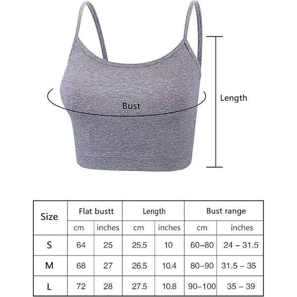 3 kpl Spagettiolkaimellinen Toppi Camisole Crop Toppi Urheiluun Joogaan Nukkumiseen Style 1 M