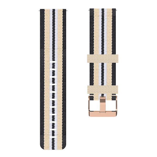 19mm urheilullinen kudottu kangasranneke Xiaomi Haylou Solar LS01/ID205/Willful SW021 nylonälykelloon Black Beige