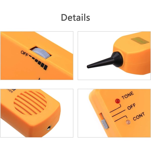 RJ11 Netværkskabel Tester Linje Finder Detektor Værktøj (Gul