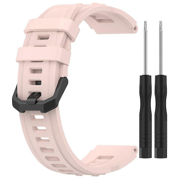 Justerbart silikonarmband för handleden till Huami Amazfit T-rex Ultra A2142 Light Pink