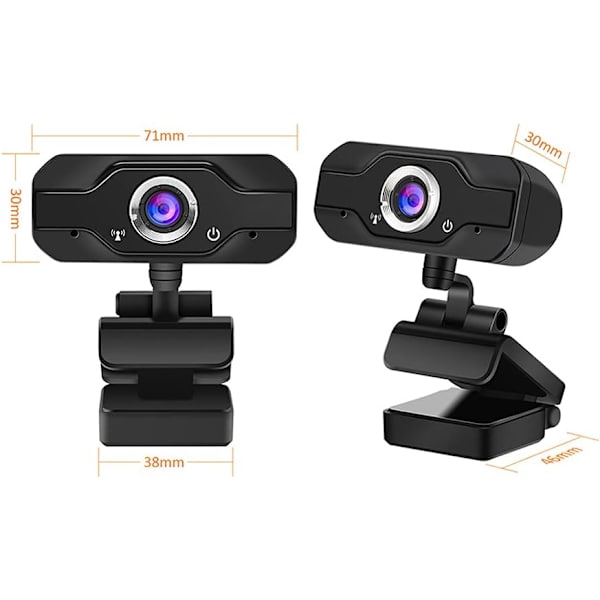 K68 1080P Fastfokus Webkamera USB 2.0 Webkamera med Mikrofon