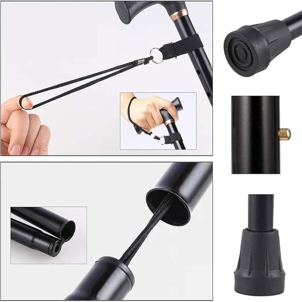 Foldbar Justerbar Designer Stok - Sammenklappelig og Bærbar Stok