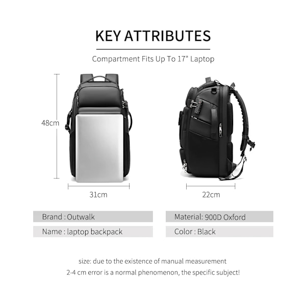 Vattentät Ryggsäck i Nylon Canvas för Utomhusfotografering, Mode DSLR Ryggsäck, Bärbar Kamera Väska för Utomhus