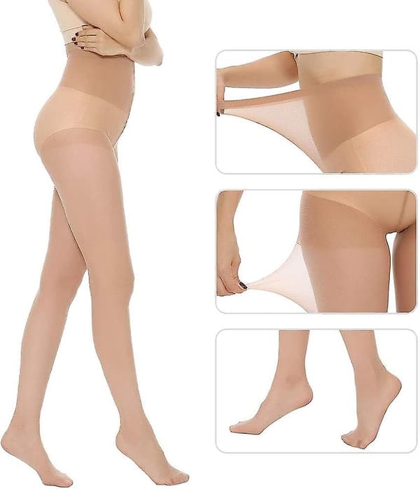 Dame Hverdags Energi 6-pak Sort Nude Silke Tynde Bløde Strømpebukser 20 Denier Natural Nude M