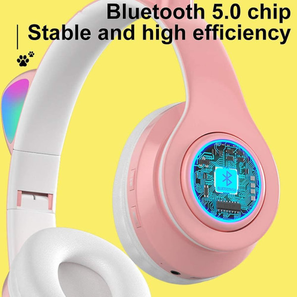 Bluetooth hörlurar Cat Ear Wireless, Bluetooth Headset, Luminous Earbuds,