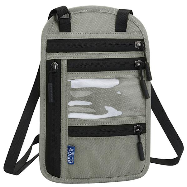 Multifunktionell passväska, crossbody-väska för axeln, förvaringspåse för resebiljetter, dokumentfodral
