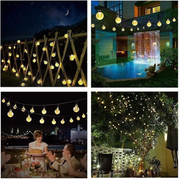 Solar Led Fairy Lights ute/inne, 8 lägen och vattentäta utomhus Fairy Lights för balkong, trädgård, träd, bröllop, fester, terrass