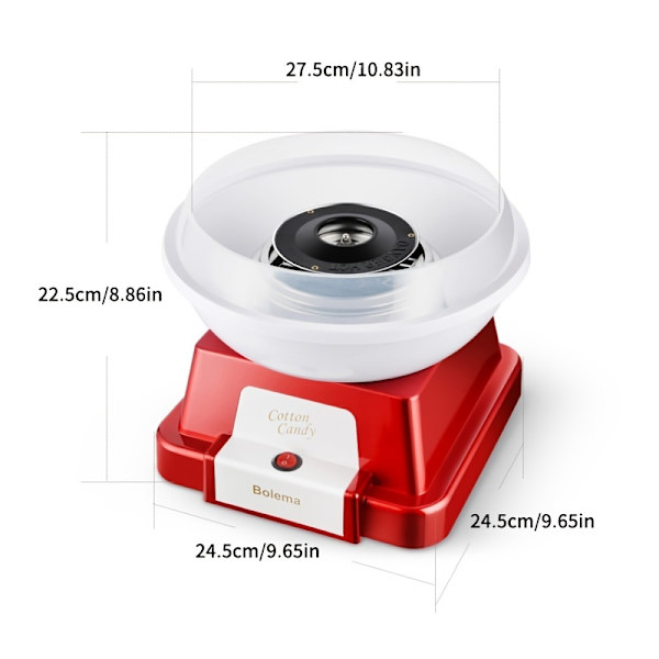 Gör utsökt färgglad sockervadd hemma med denna Mini Elektriska Sockervaddsmaskin!