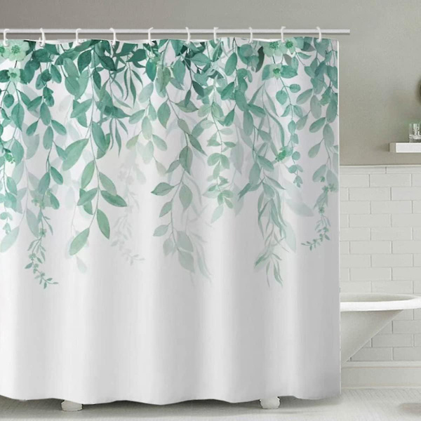 Bruseforhæng Anti Skimmel Vandtæt Polyester Stof Vaskbart Blomsterplante 150 X 180cm Bruseforhæng Til Badeværelseskar Spa Vådrum