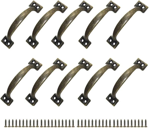 10 st Dragdörrhandtag Dörrknopp Rustik Centrum Avstånd Zinklegering Handtag(120mm)