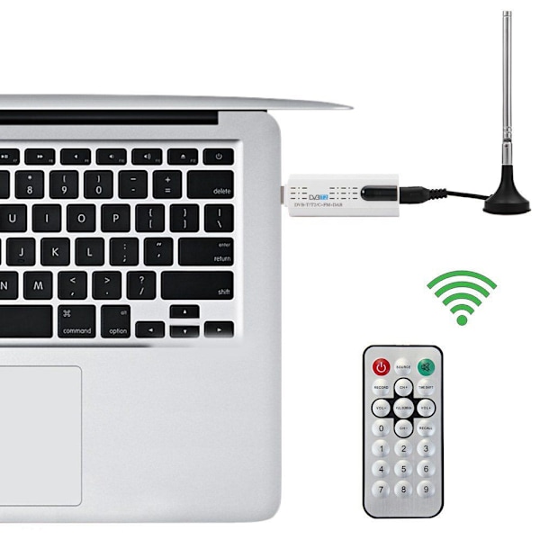 USB 2.0 Tuner DVB-T2 / DVB-T DVB-C DAB SDR FM USB-pinne Digital HDTV F Bærbar PC