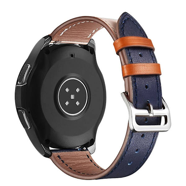 Tekstureret Ægte Læder Udskiftningsrem Til Samsung Galaxy Watch 5 40mm/44mm /Watch 5 Pro 45mm Beige  Indigo