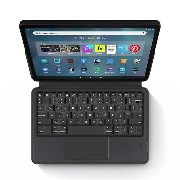 Integrerat tangentbordsfodral med pekplatta för Amazon Fire Max 11 Bluetooth-tangentbord PU-läderfodral