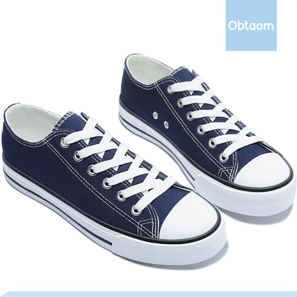 Dame Canvas Mode Sneakers Søde Lave Sko Komfortable Canvas Gåsko Til Damer EU 36 blue