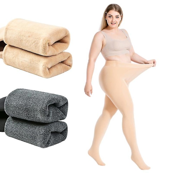 Vinter Varme Strømpebukser Kvinder Elastisk Fleece Fløjl Tykke Tights S-xxl M