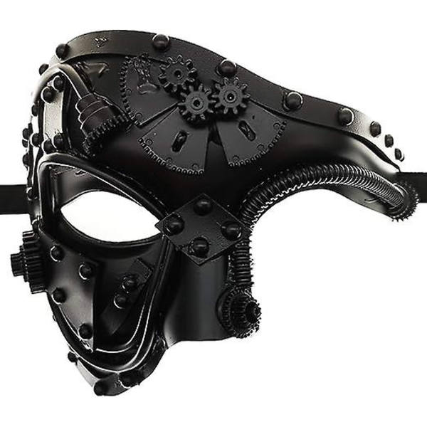 Steampunk Metallisk Cyborg Venetians Mask, Maskeradmask För Halloween Kostymfest/fantom Operan/mardi Gras Boll