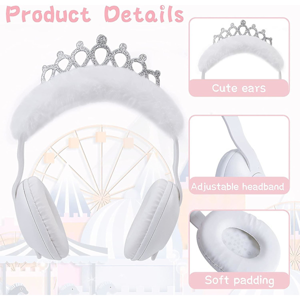 Crown Plys Hovedtelefoner Børneheadset Plys Musik Gave Hovedtelefoner Stereo Kablede Hovedtelefoner $ Børneheadset Stereo Kablede Hovedtelefoner Crown Plys