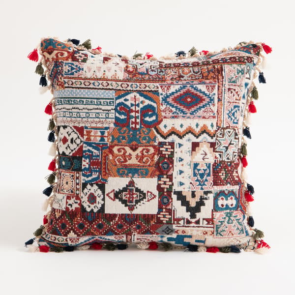 4 st Blommig Hårfälla Håll Kuddfodral med geometrisk kudde 45x45cm