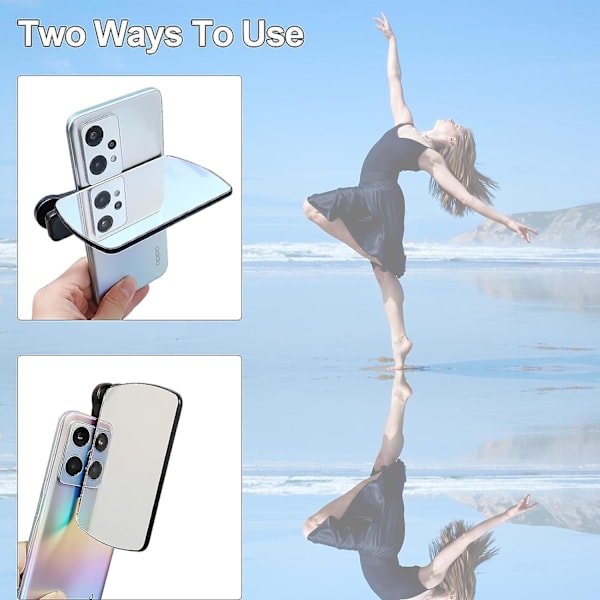 Smartphone Kamera Spejlrefleks Clip Kit, 2023 Ny Justerbar Telefon Refleks Kamera Clip, Rejse Selfie Spejlrefleks Clip Kit, Spejlrefleks Black