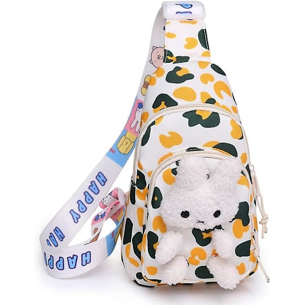 Lasten Sling Bag, Lasten Reppu Kawaii Laukku Lasten Matkalaukku Rintalaukku, Lasten Crossbody Laukku Mini Reppu Tytöille (Vihreä)