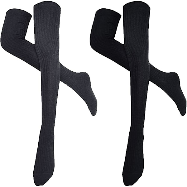 Stickade Knästrumpor Kvinnor Överknästrumpor Överknästrumpor Lårhöga Strumpor Heilwiy Present