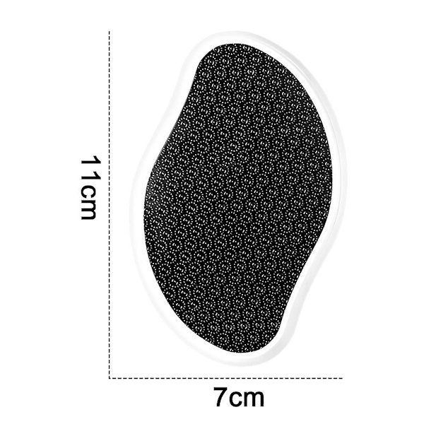 Glasfodfil Callus Remover, Fodbuffer Brusepedikyrværktøj til Mænd, Kvinder, Blød Fodpleje White*Black Diamond GlassCraft