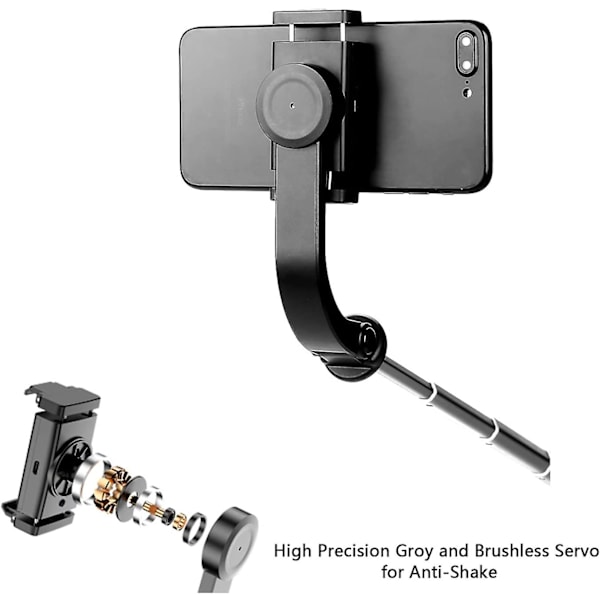 Selfie Stick Stabilisator Gimbal til Smartphone & med Udtrækkelig Funktion og Tripod