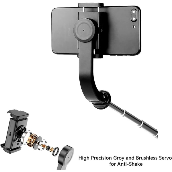 Selfie Stick Stabilizer Gimbal för smartphone & med utdragbar och stativ