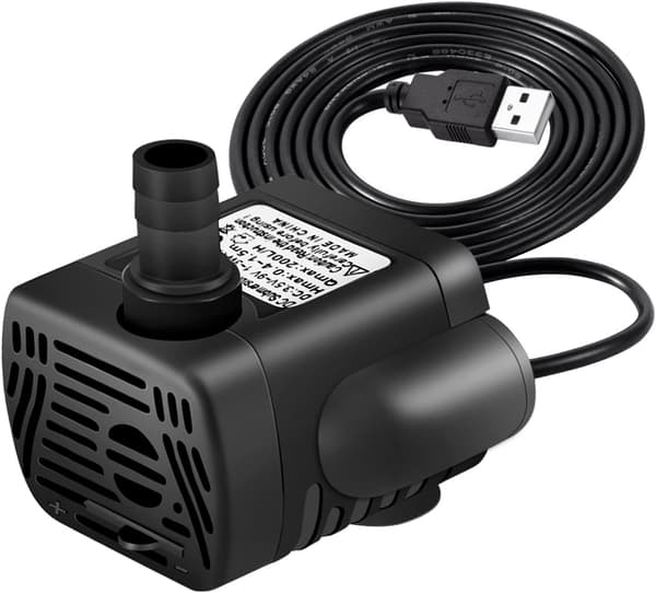 USB Vattenpump Fontänpump Dränkbar Vattenpump 3W för Husdjursfontän Vattendispenser DC 3.5-9V Vattenfontänpump