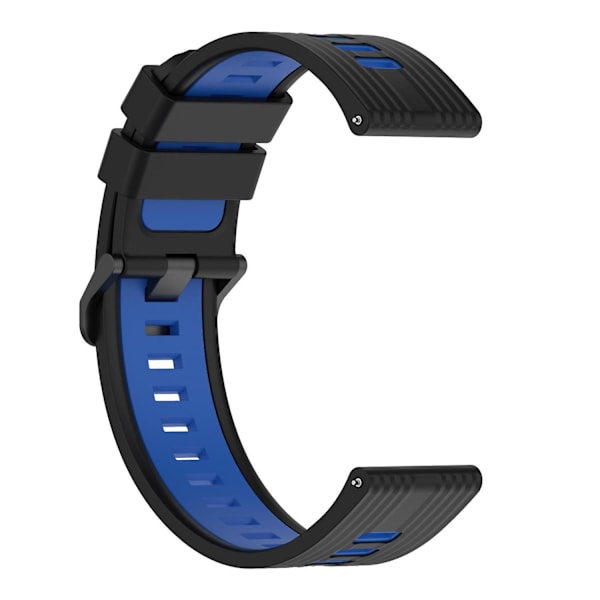 Silikonarmband för Huawei Watch GT/GT 3 46mm /Watch 4/ Galaxy Watch 46mm/Garmin Forerunner 265 Black Blue