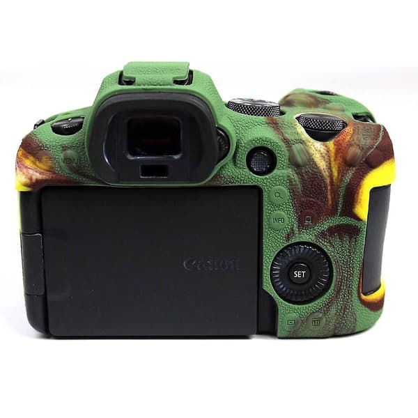 Mjukt silikonskydd för Canon EOS R6-kamera Camouflage