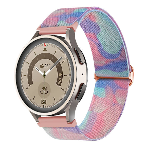 Nylon Urrem til Coros Pace 2/Apex 42mm, 20mm Mønstret Justerbar Flettet Løkke Rem Aqueous Fluid