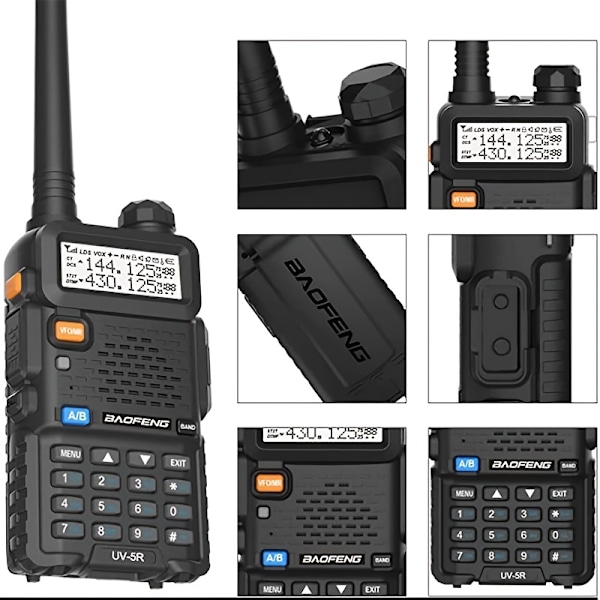 UV-5R 8W Förbättrad Version Bärbar Walkie Talkie