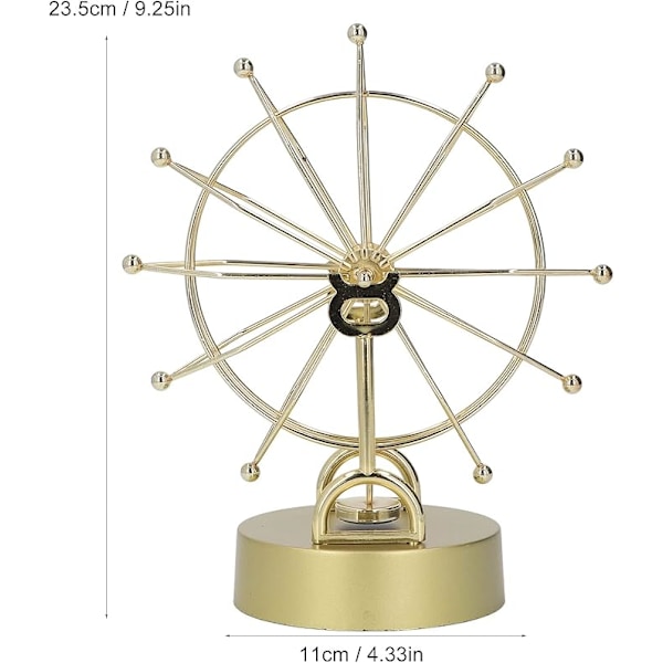 Elektroniskt Pariserhjul Leksak, Magnetisk Rotation Evighetsrörelse Pariserhjul Kula Heminredning Guld