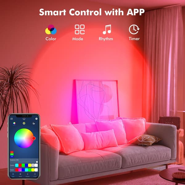 Solnedgangslampe, RGB solnedgangslys med Bluetooth App Smart Control, Lydgenkendelsesfunktion Projektion med solid metalbase til boligindretning