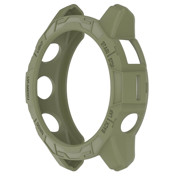 TPU-kellokotelo Garmin epix Pro 51mm/(Gen 2) 51mm /Fenix 7X Pro / 7X -kelloille, naarmuuntumaton ontto suojus Jungle Green