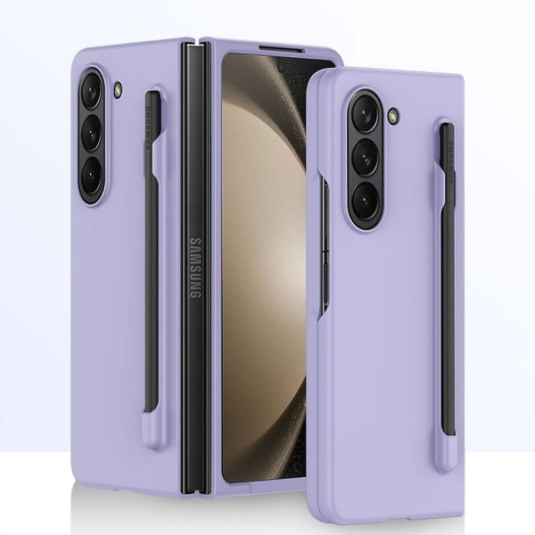 Z Fold 5 Case, Tunt Ultra Tunt Pc Stötsäkert Case Kompatibel Samsung Galaxy Z Fold 5 Med S Pen Hållare & Skärmskydd Purple For Galaxy Z Fold 5