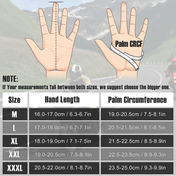 Sztxj Motorcykelhandskar, Full Finger Touch Screen Handskar för motorcykelracing, atv, klättring, jakt, motocross och andra utomhussporterxxlorange