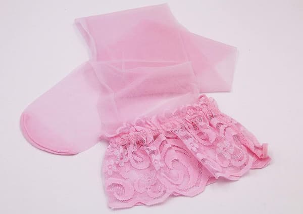 Ruofeng Søte Sexy Lange Strømper 8cm 2 Par Pink One Size
