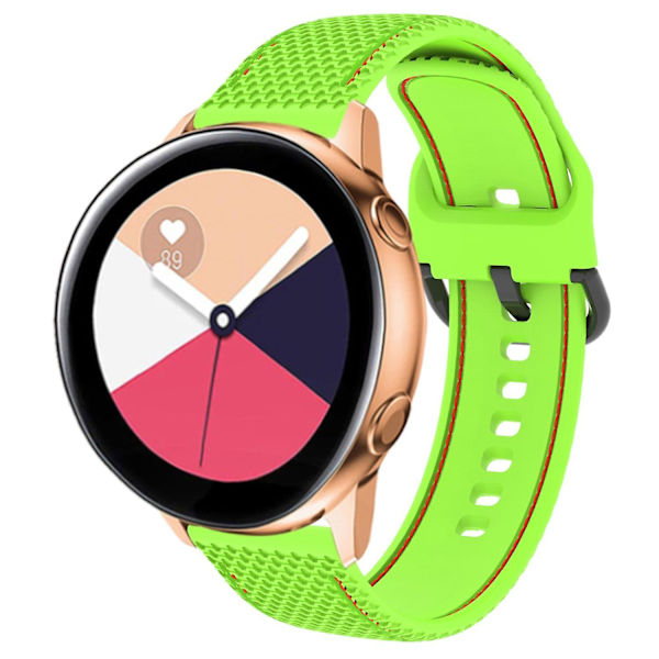 Sömnadslinje Silikonersättning handledsrem för Samsung Galaxy Watch 5 40mm/44mm /Watch 5 Pro 45mm Green