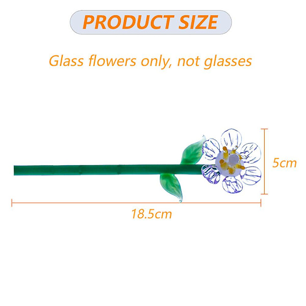 Handblåst glasblomma Glasblomma Bukett För kontor Familj Hemfest Dekorativ prydnad style1