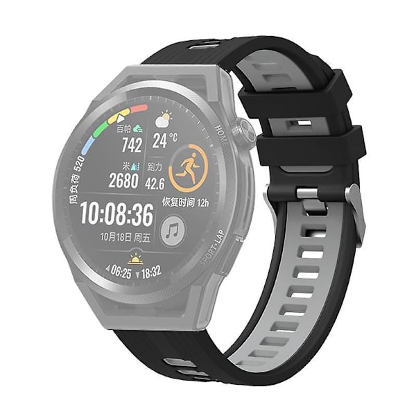 20mm Silikon Sportsreim For Galaxy Watch4/5/6 40mm 44mm/Watch6 Classic 43mm 47mm/Watch 5 Pro 45mm Black Grey