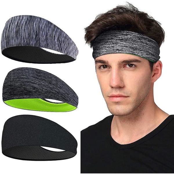 Sport pannband 3-pack, sport pannband, för löpning, cykling, yoga, basket