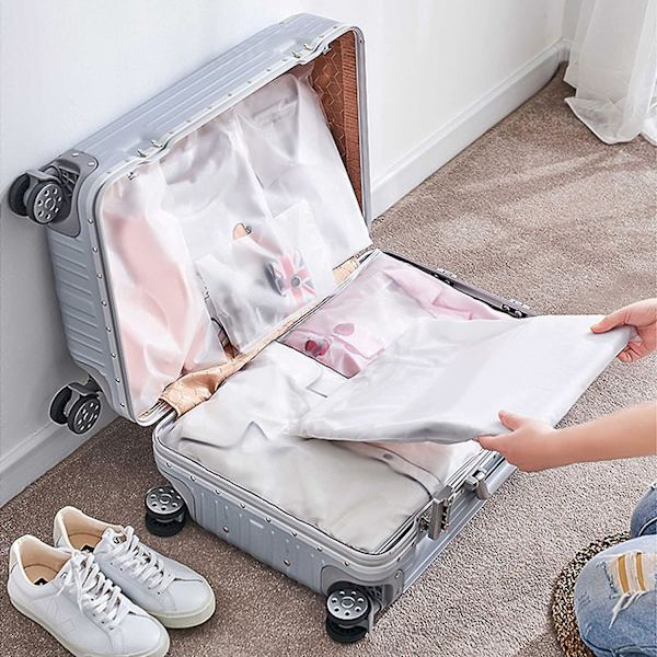 30 Stykker Reiseoppbevaringsposer, Glidelåspose Bagasjeorganisator Forsegling Vanntett Pose Frostet Klar Plast Klespose For Kosmetiske Sko Dress