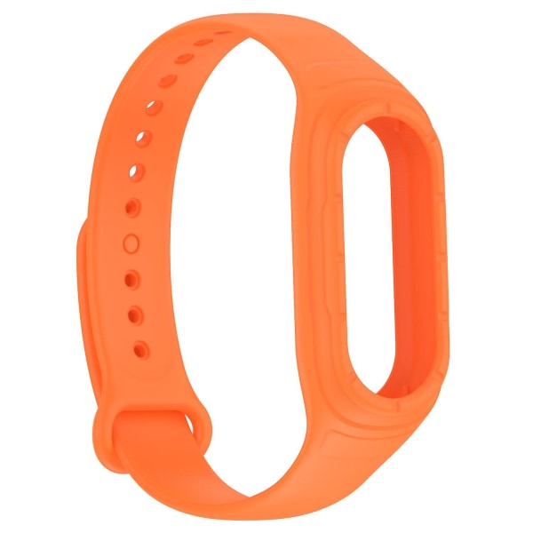 Ersättningsilikonrem för Xiaomi Smart Band 8, integrerat armband med fodral Orange