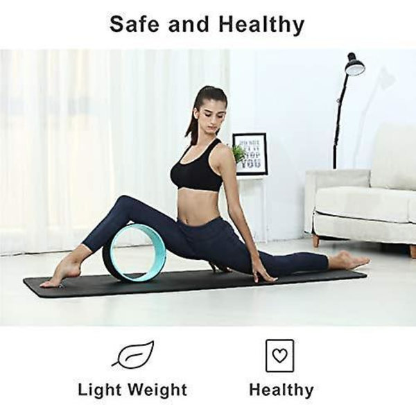Yoga Hjul Mod Rygsmerter - 12,6\" X 5\" Stærk Premium Ryg Rulle Og Strækker Med Tyk Pude Til Dharma Yoga Stillinger, Bagoverbøjning & Udstrækning
