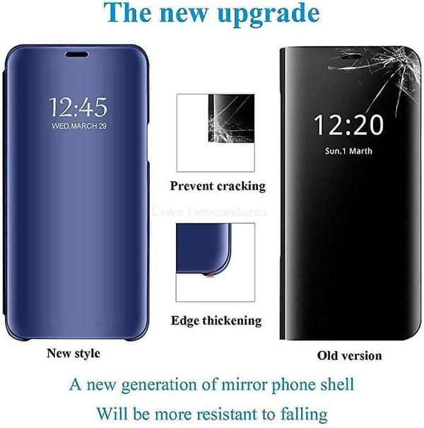 Samsung Galaxy S10 Plus Clear View Folio Deksel - Blå