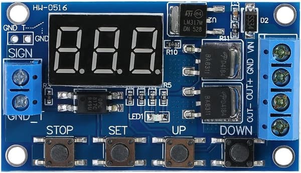 DC 5V-36V Timer Modul Trigger Syklus Forsinkelse Timer Bryter Slå På/Av Relé Modul med LED-Display