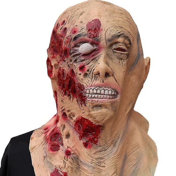 Zombie Maske Halloween Latex Walking Dead Kostume Fest Rekvisit Horror Tilbehør