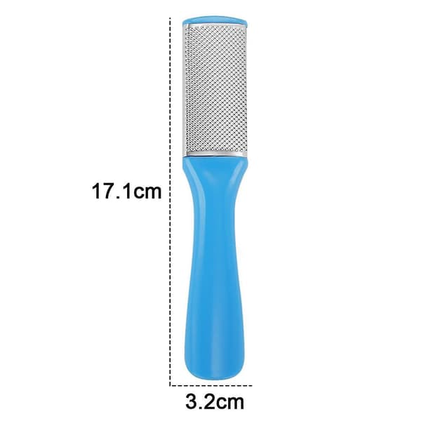 Callusfjerner i rustfrit stål, effektiv til tyk callus og revnede fødder, pedicure rasp sky blue
